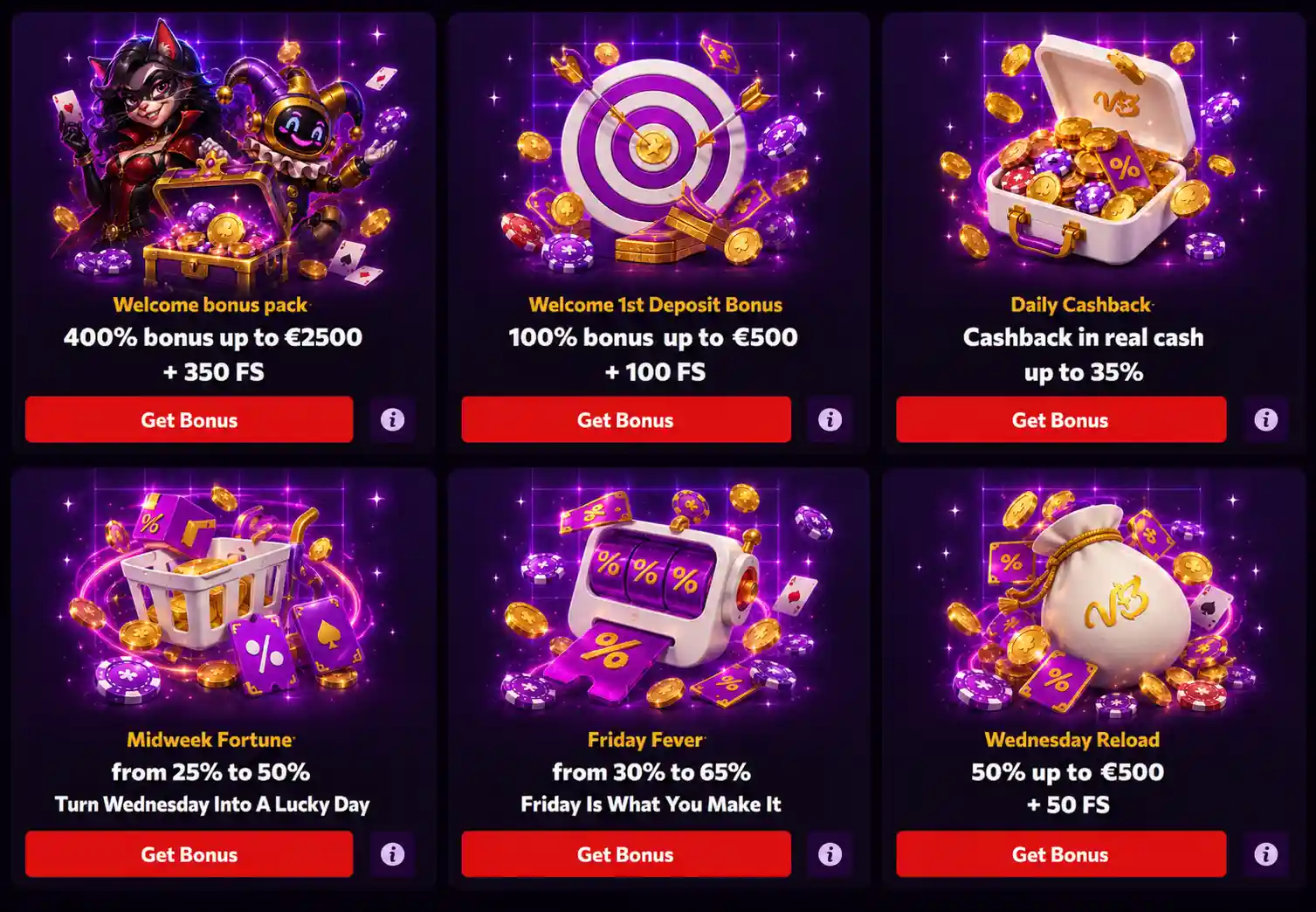 winniz casino welcome bonuses